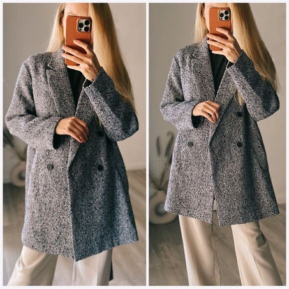 Mango Jackets & Blazers - Mango Wrap Belted Coat Textured New